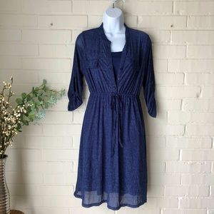 Maternity blue dress